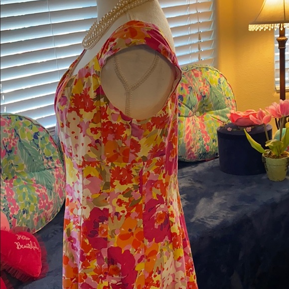 Spring🌷colors of orange, pink, yellow&white dress - Picture 6 of 8